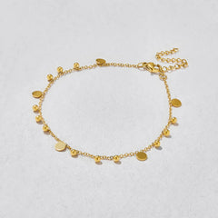 Flutter Gold Disc Anklet